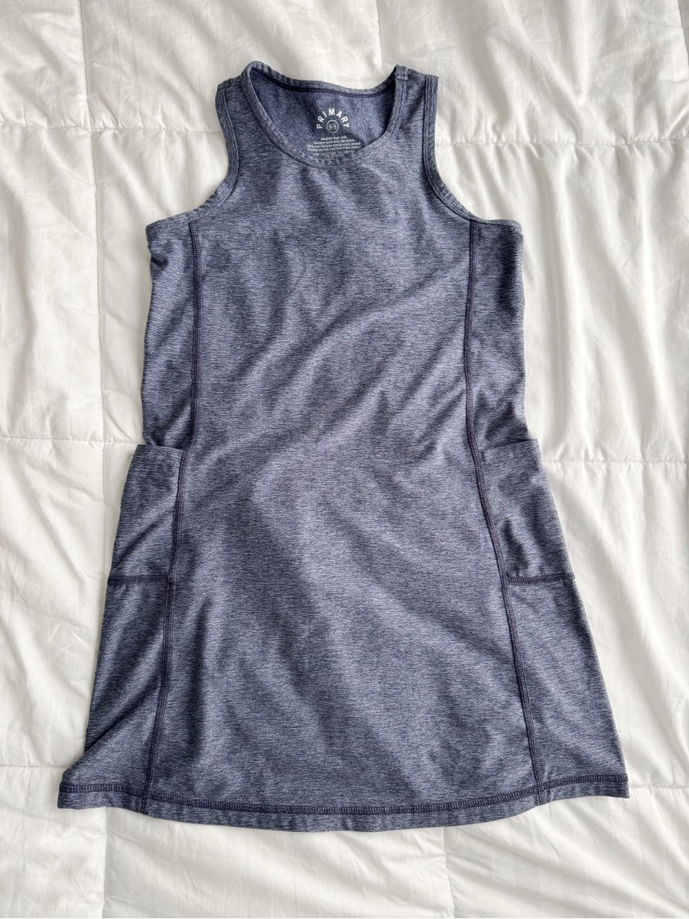 Primary Heathered Navy Active Tank Tennis Dress Size 8-9